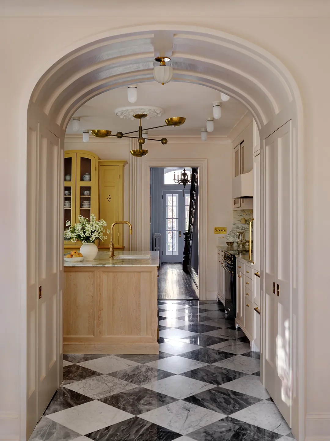 Before & After: A Victorian Townhouse Kitchen Moves Across the Floor Plan—and Gets Drenched in Pink