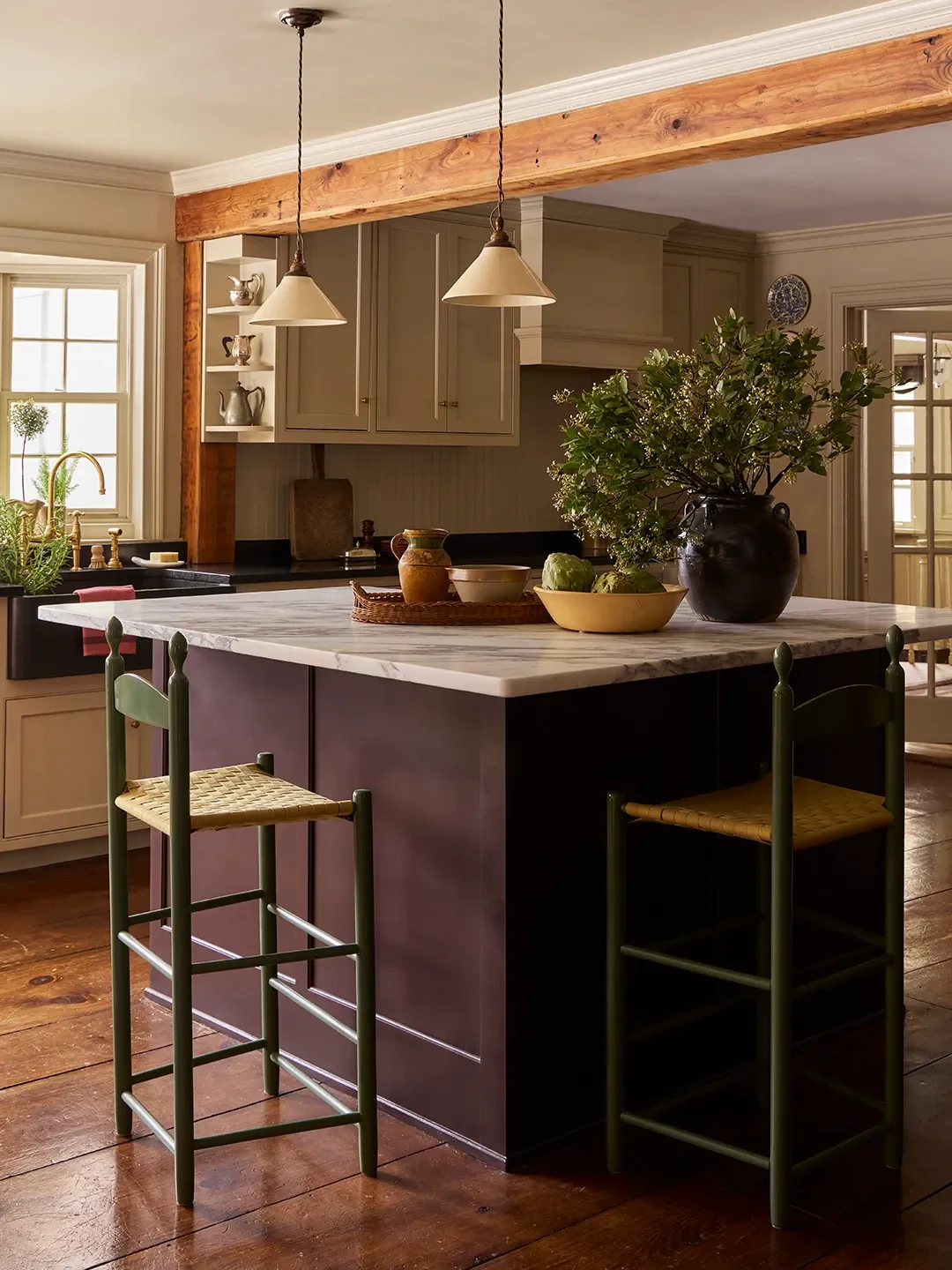 Before & After: Curated Auction Finds and Timeworn Brass Give This Connecticut Kitchen Its Soul