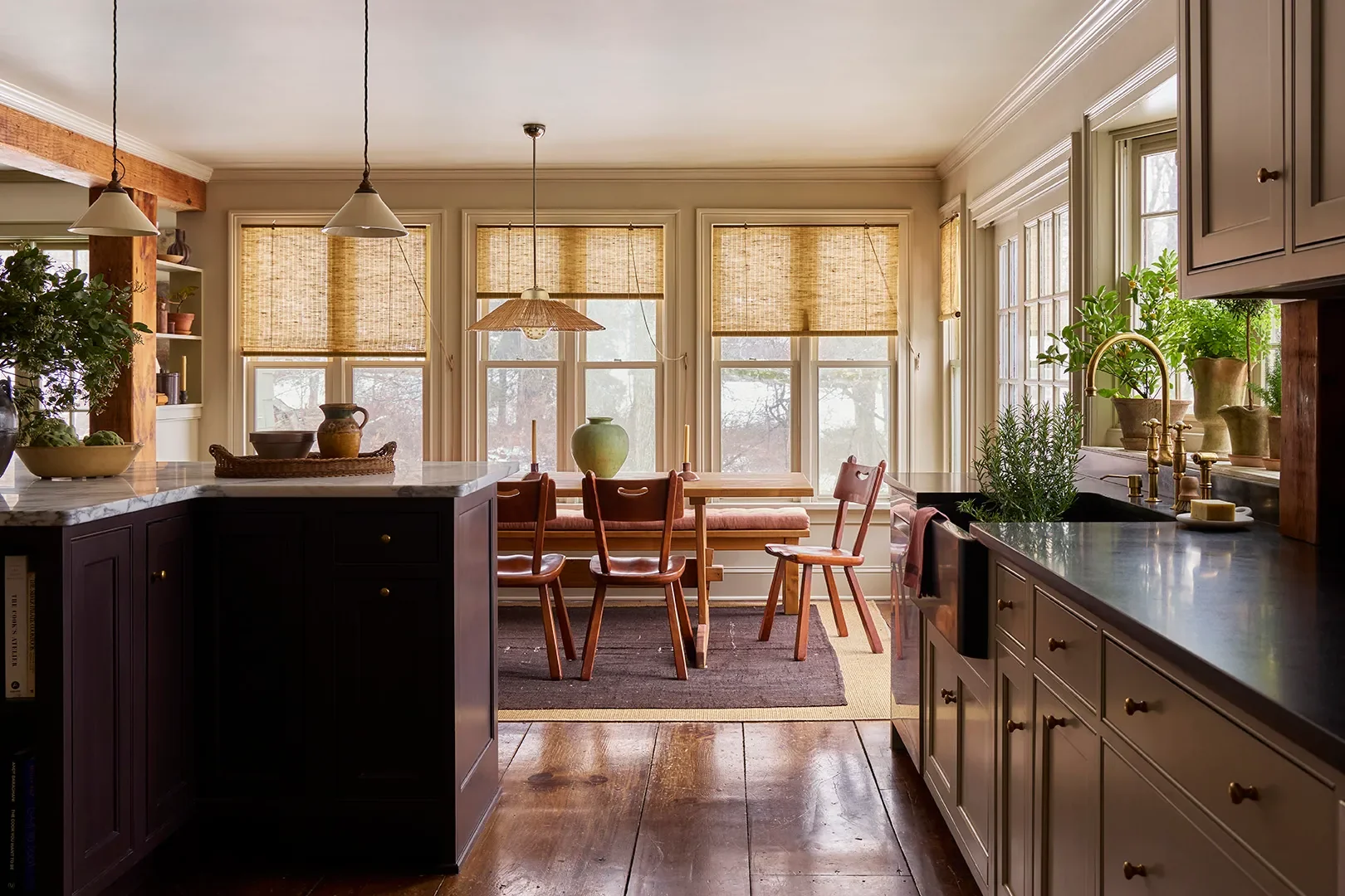 Before & After: Curated Auction Finds and Timeworn Brass Give This Connecticut Kitchen Its Soul
