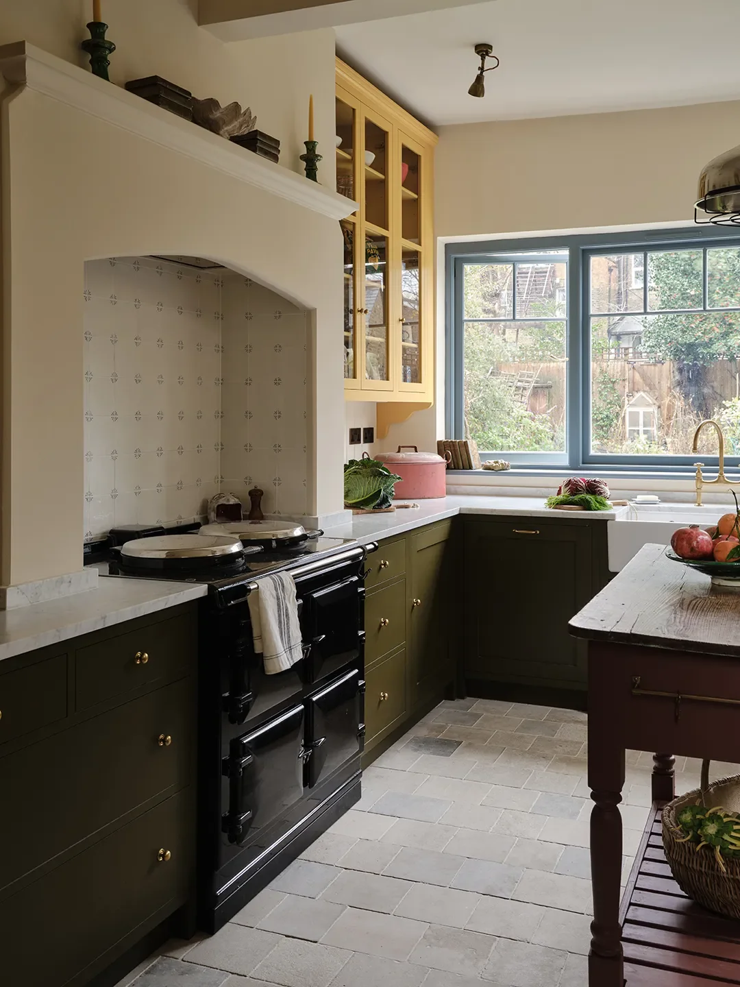 Before & After: Tumbled Stone and a Hand-Built Hearth Bring Rustic Elegance to a Victorian London Kitchen