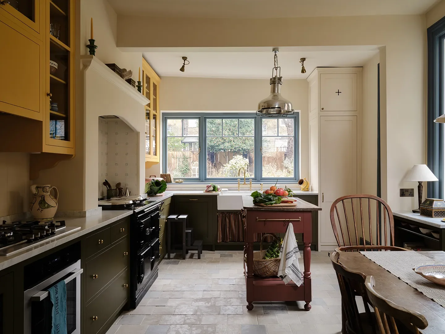 Before & After: Tumbled Stone and a Hand-Built Hearth Bring Rustic Elegance to a Victorian London Kitchen