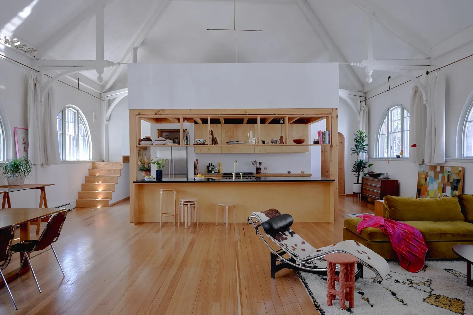 Two Rhode Island Creatives Transformed a Historic Voting Hall Into Their Dream Home