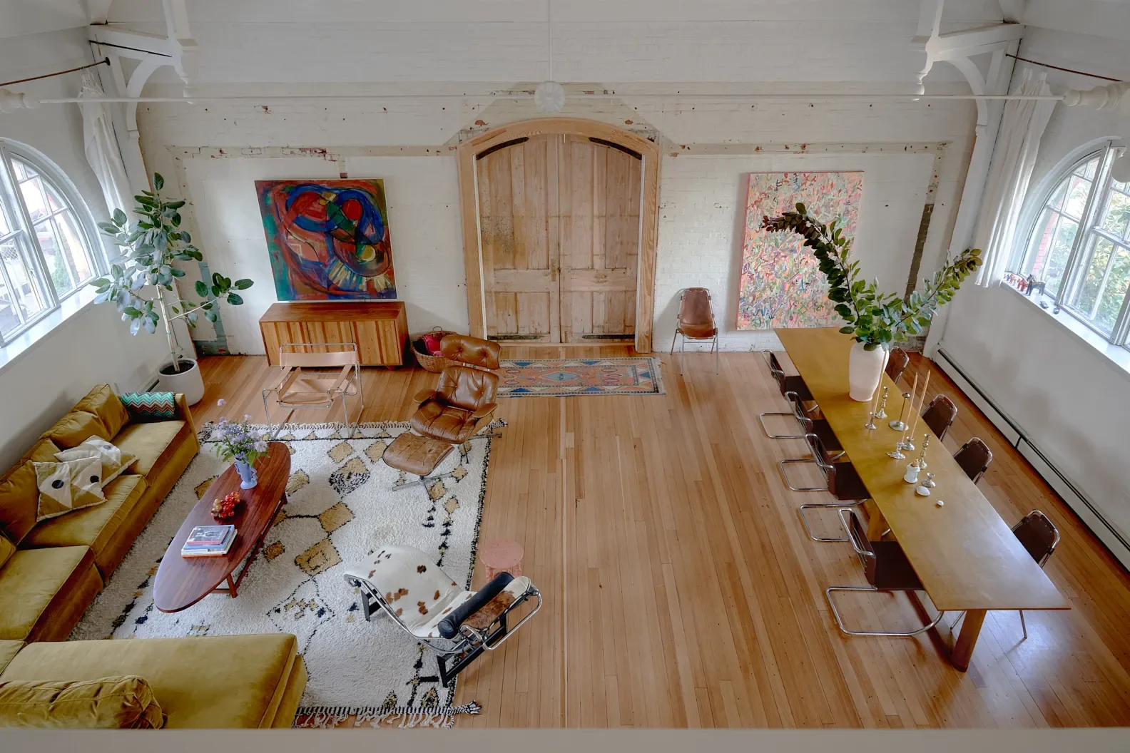 Two Rhode Island Creatives Transformed a Historic Voting Hall Into Their Dream Home