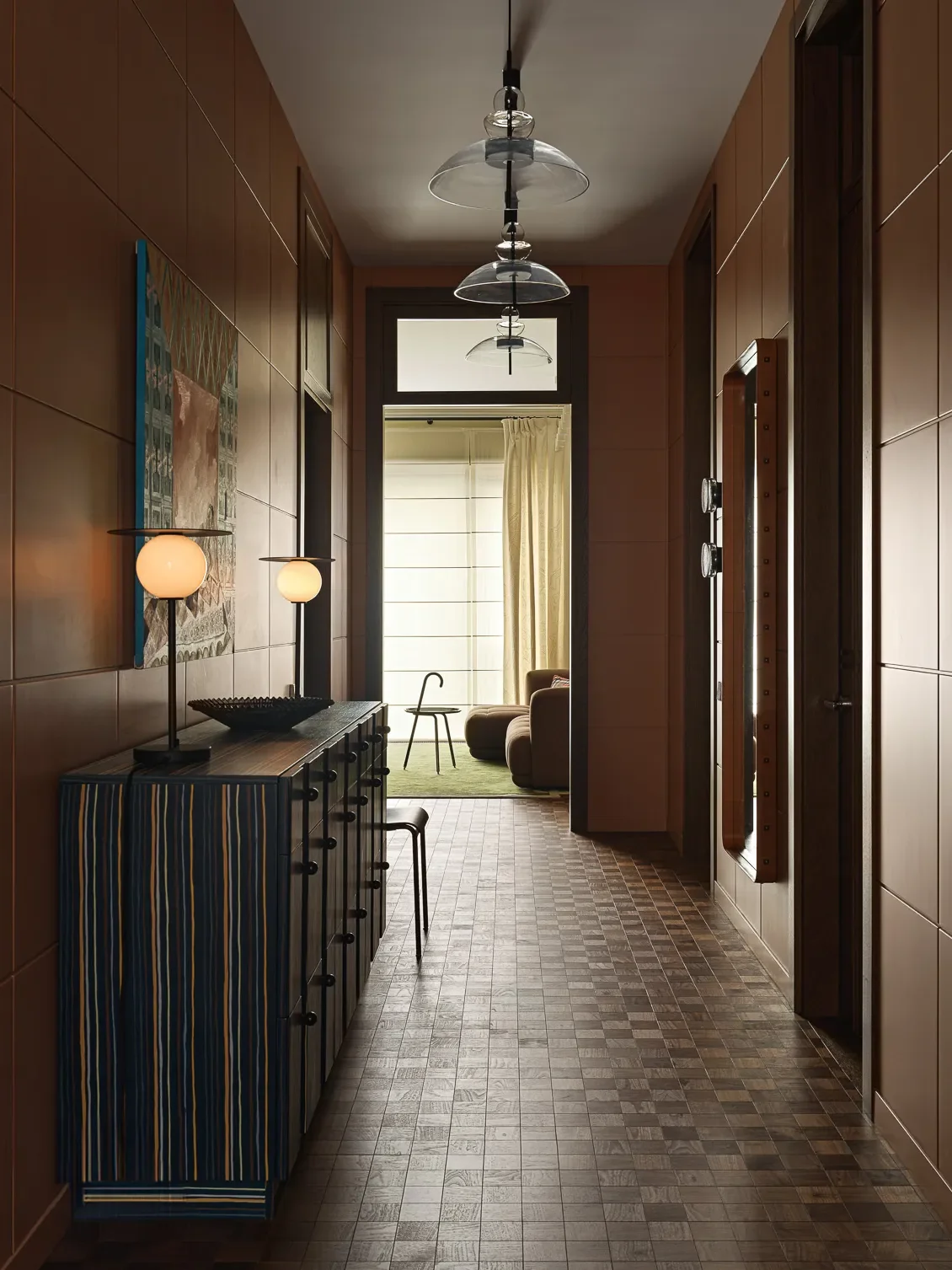 A Platform Kitchen and Fearless Color Transform This Kazakhstan Apartment Into a Warm, Artful Retreat