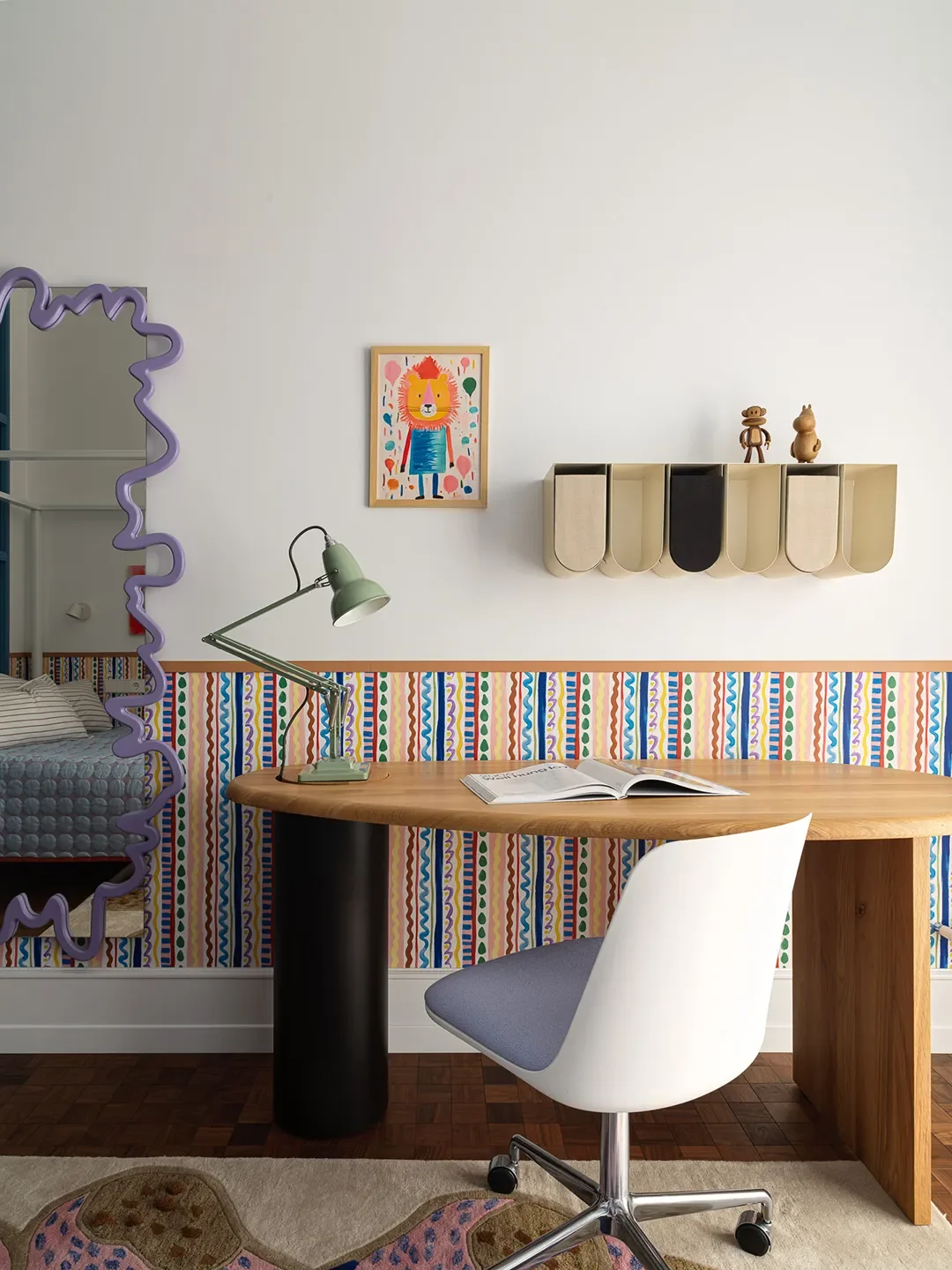 A Platform Kitchen and Fearless Color Transform This Kazakhstan Apartment Into a Warm, Artful Retreat