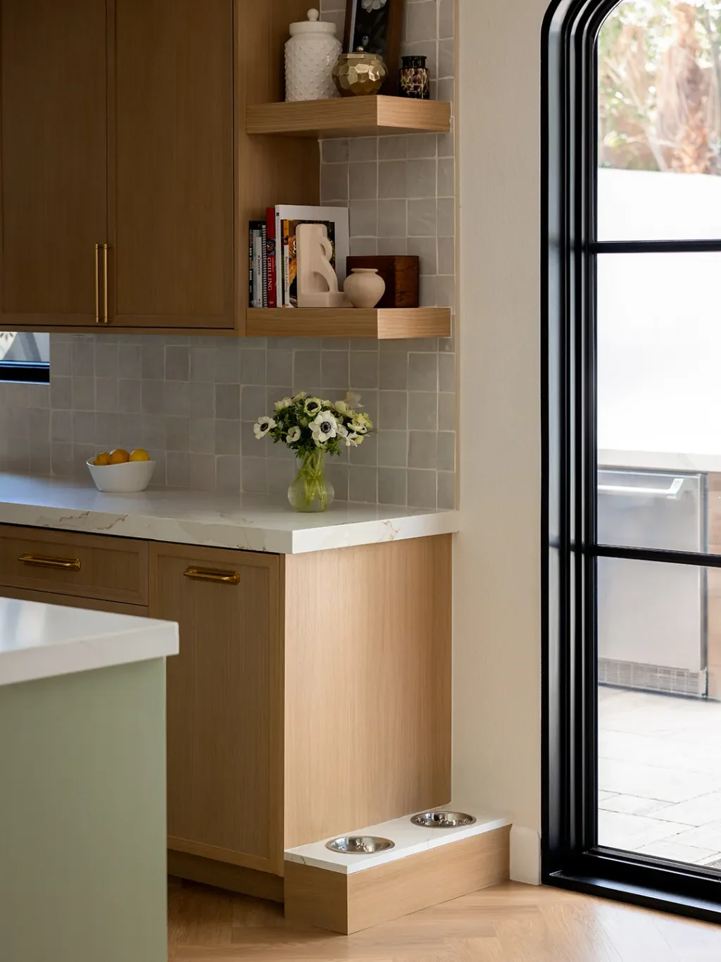 These Built-In Pet Feeding Stations Blend Seamlessly Into the Kitchen