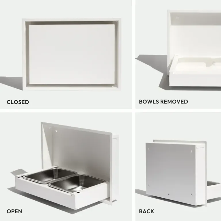 These Built-In Pet Feeding Stations Blend Seamlessly Into the Kitchen