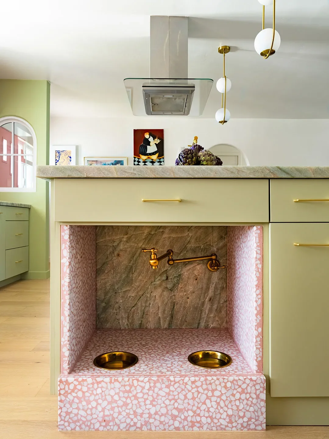 These Built-In Pet Feeding Stations Blend Seamlessly Into the Kitchen